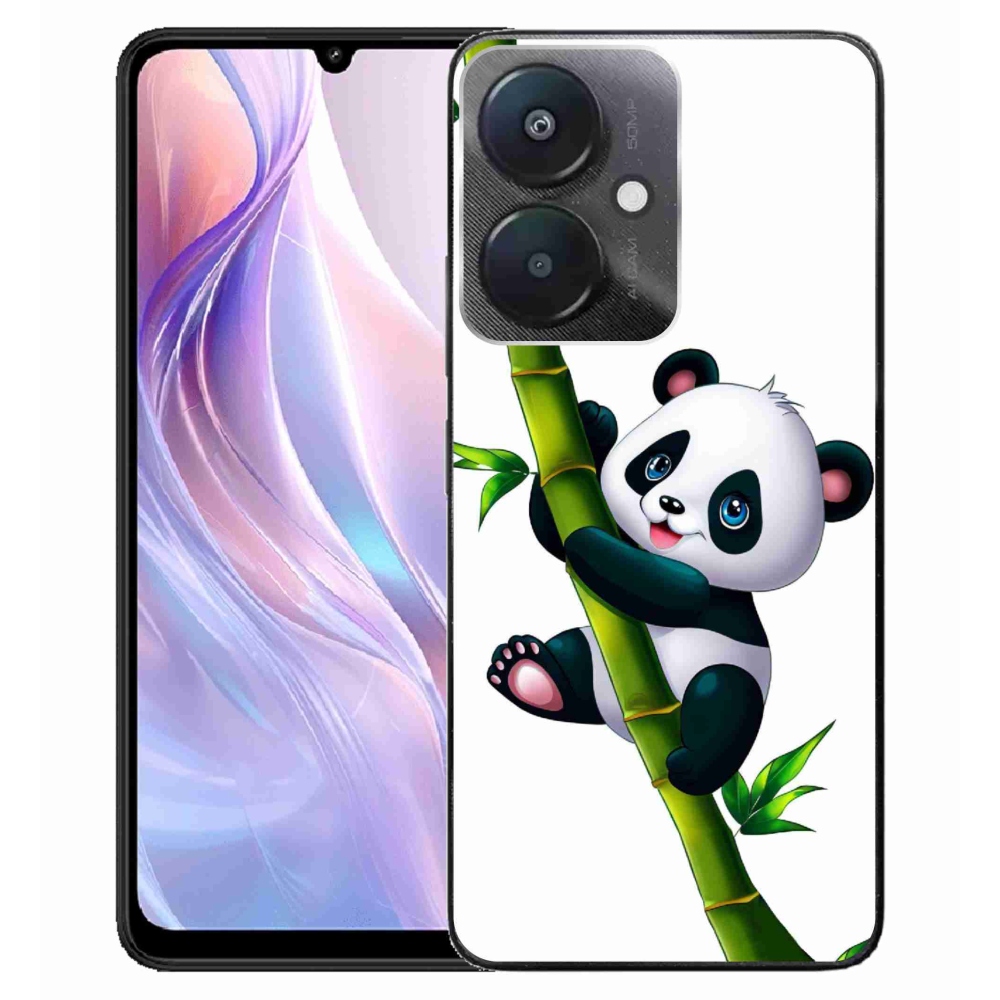 Gelový kryt mmCase na Xiaomi Redmi 13C 5G - panda na bambusu