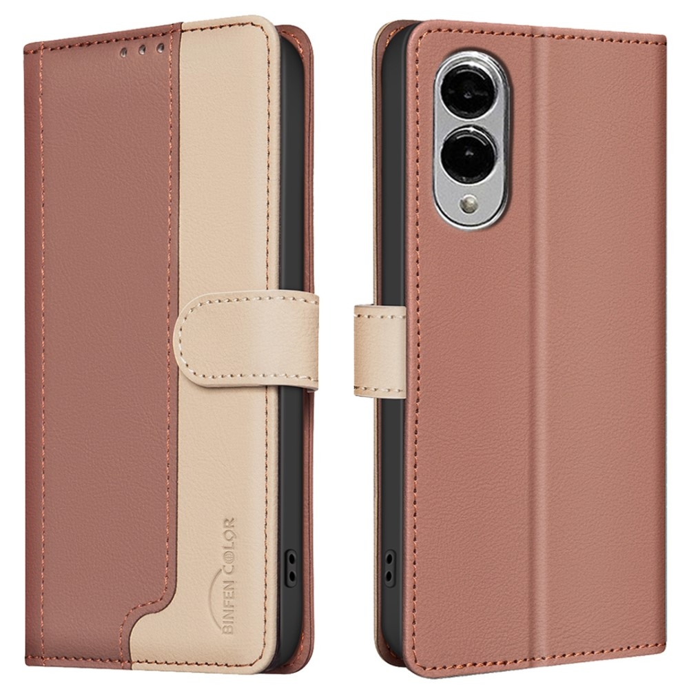 BNF DUO knížkové pouzdro na Samsung Galaxy S25 Edge - hnědé