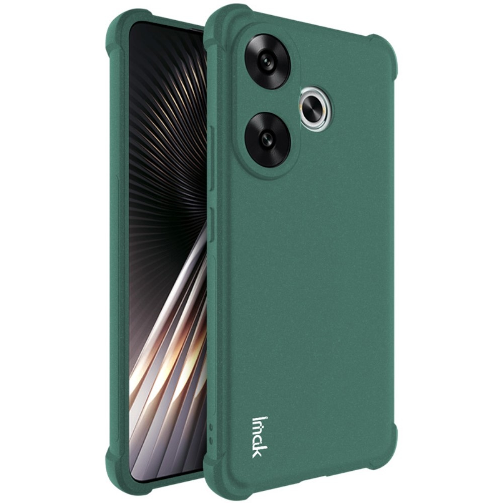 IMK matný gelový obal s vyztuženými rohy na Xiaomi Poco F6 - zelený