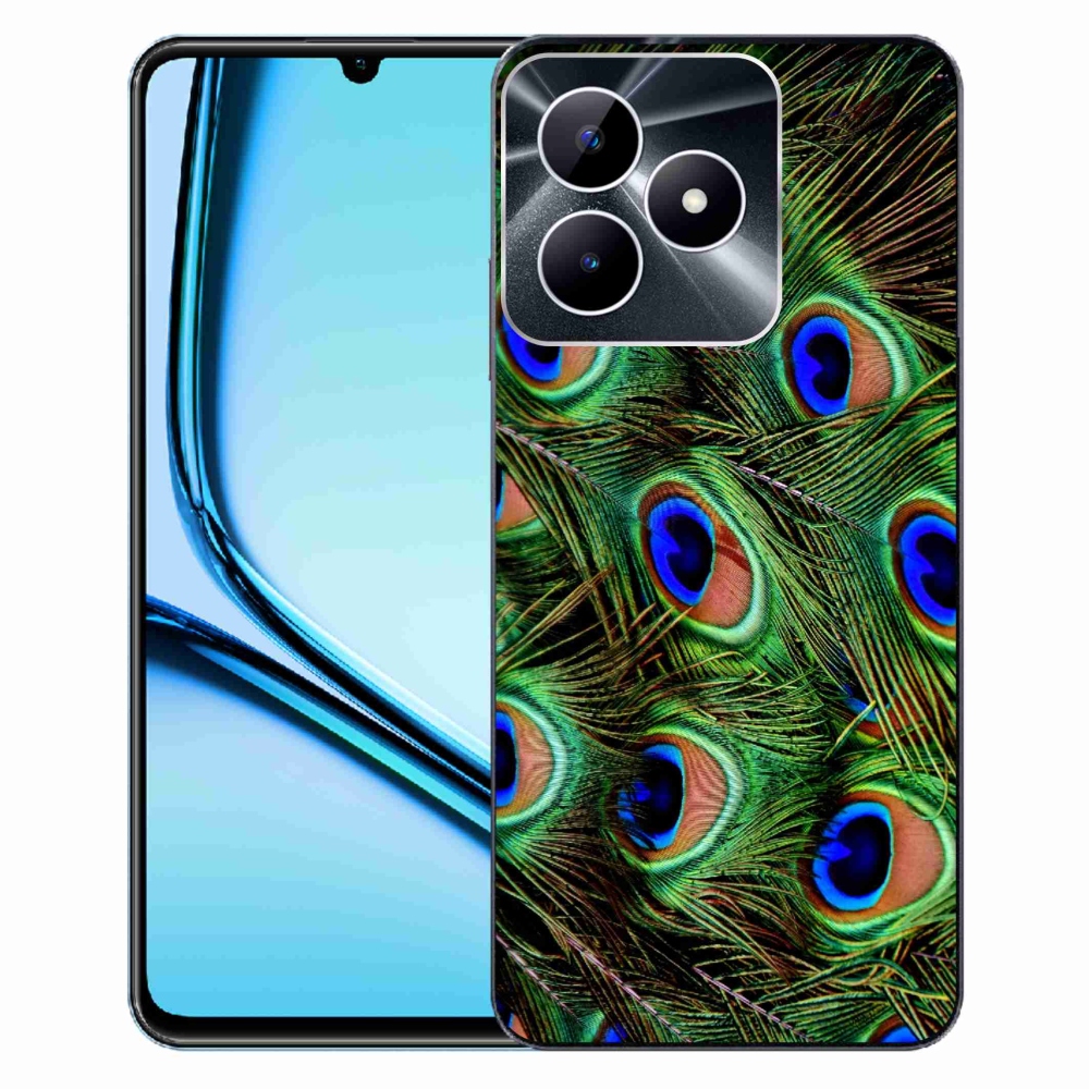 Gelový kryt mmCase na Realme Note 50 - paví peří