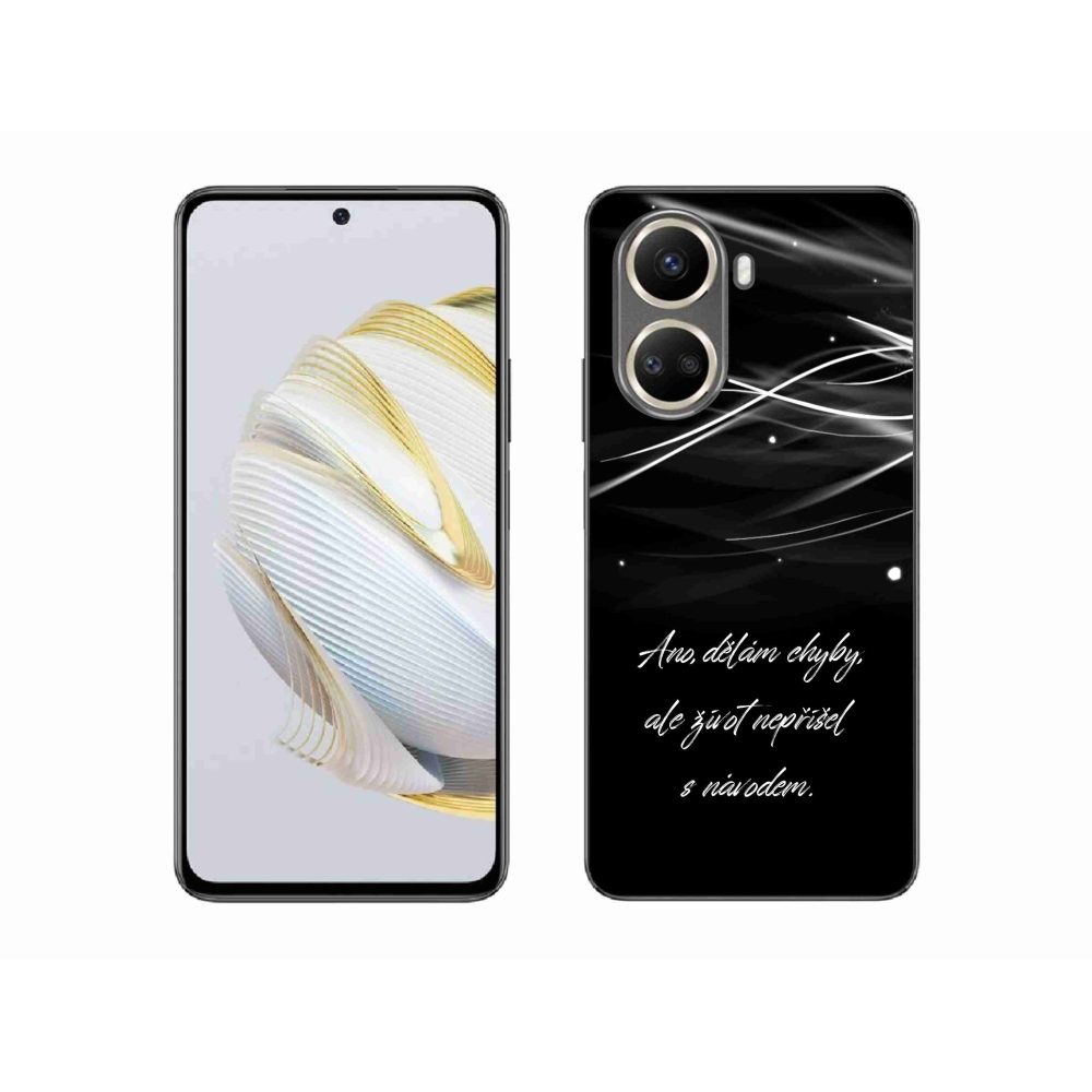 Gelový kryt mmCase na Huawei Nova 10 SE - citát černé pozadí