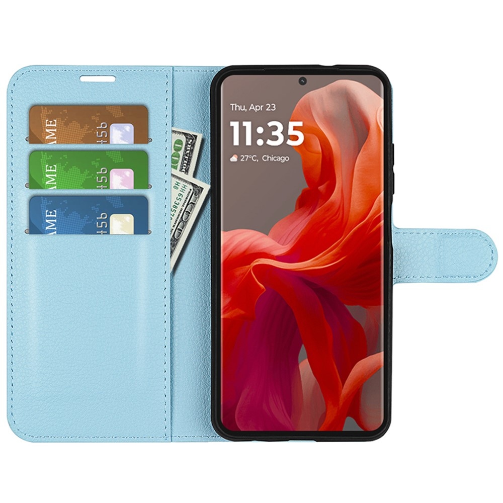 Litchi knížkové pouzdro na Motorola Moto G85 5G - modré