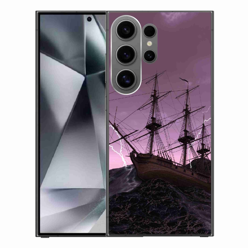 Gelový kryt mmCase na Samsung Galaxy S24 Ultra - loď v bouři