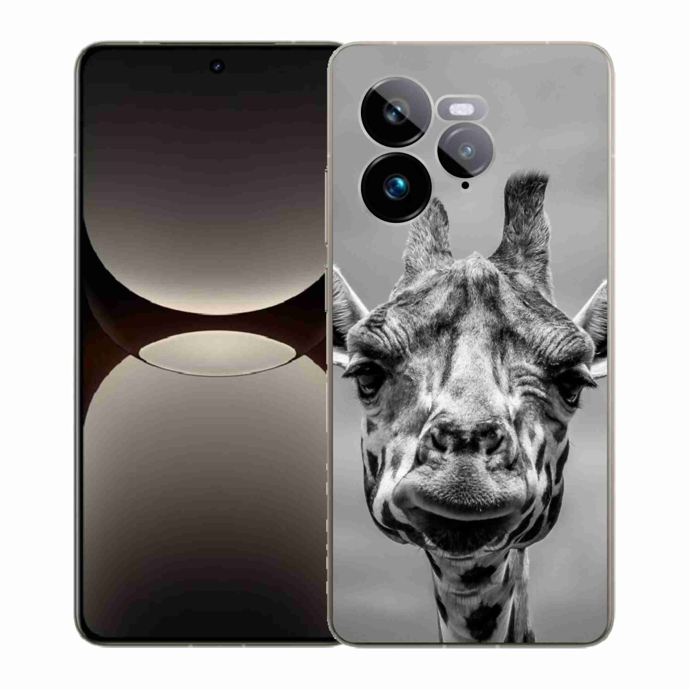 Gelový kryt mmCase na Realme GT 7 Pro 5G - černobílá žirafa