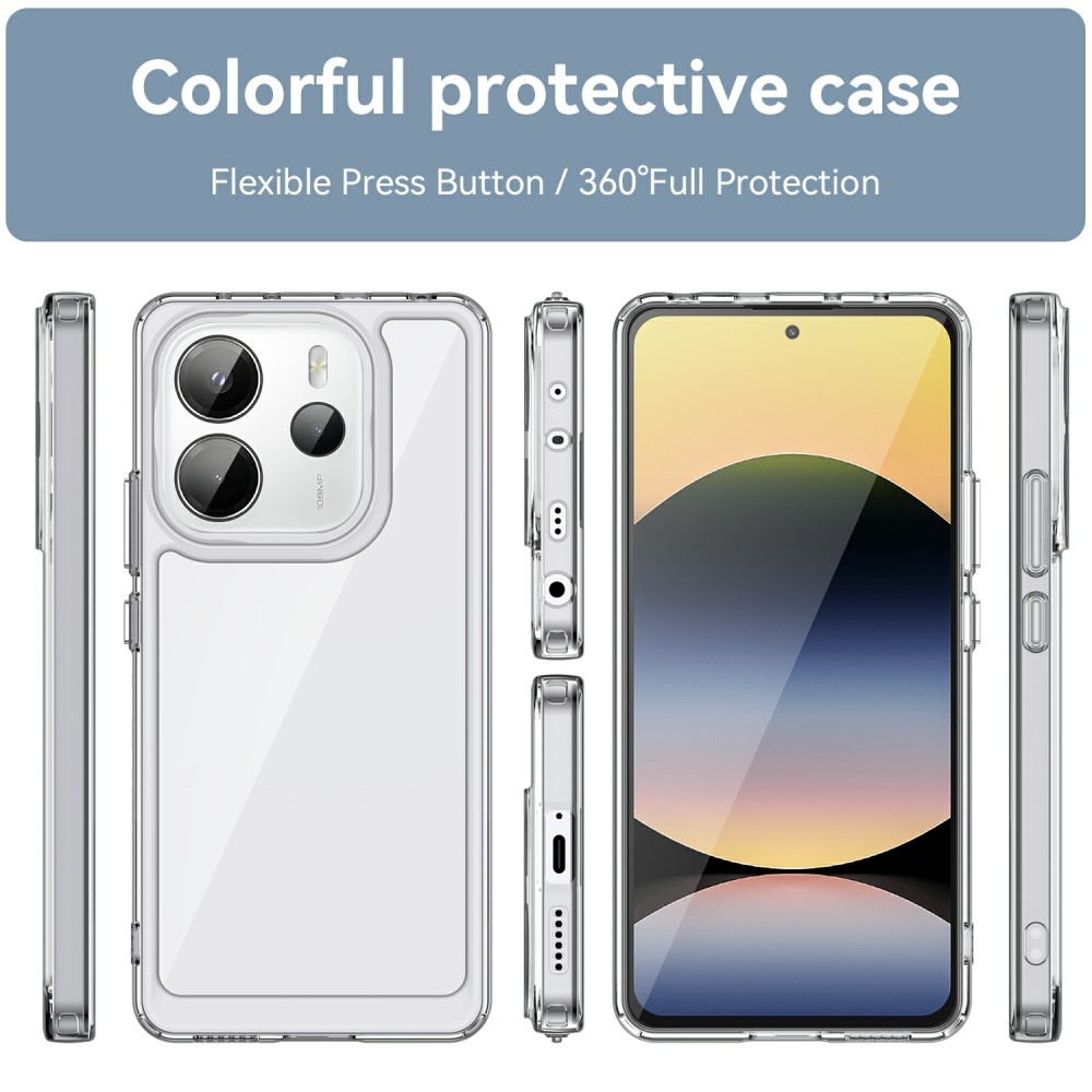 Gelový obal s pevnými zády na Xiaomi Redmi Note 14 - průhledný