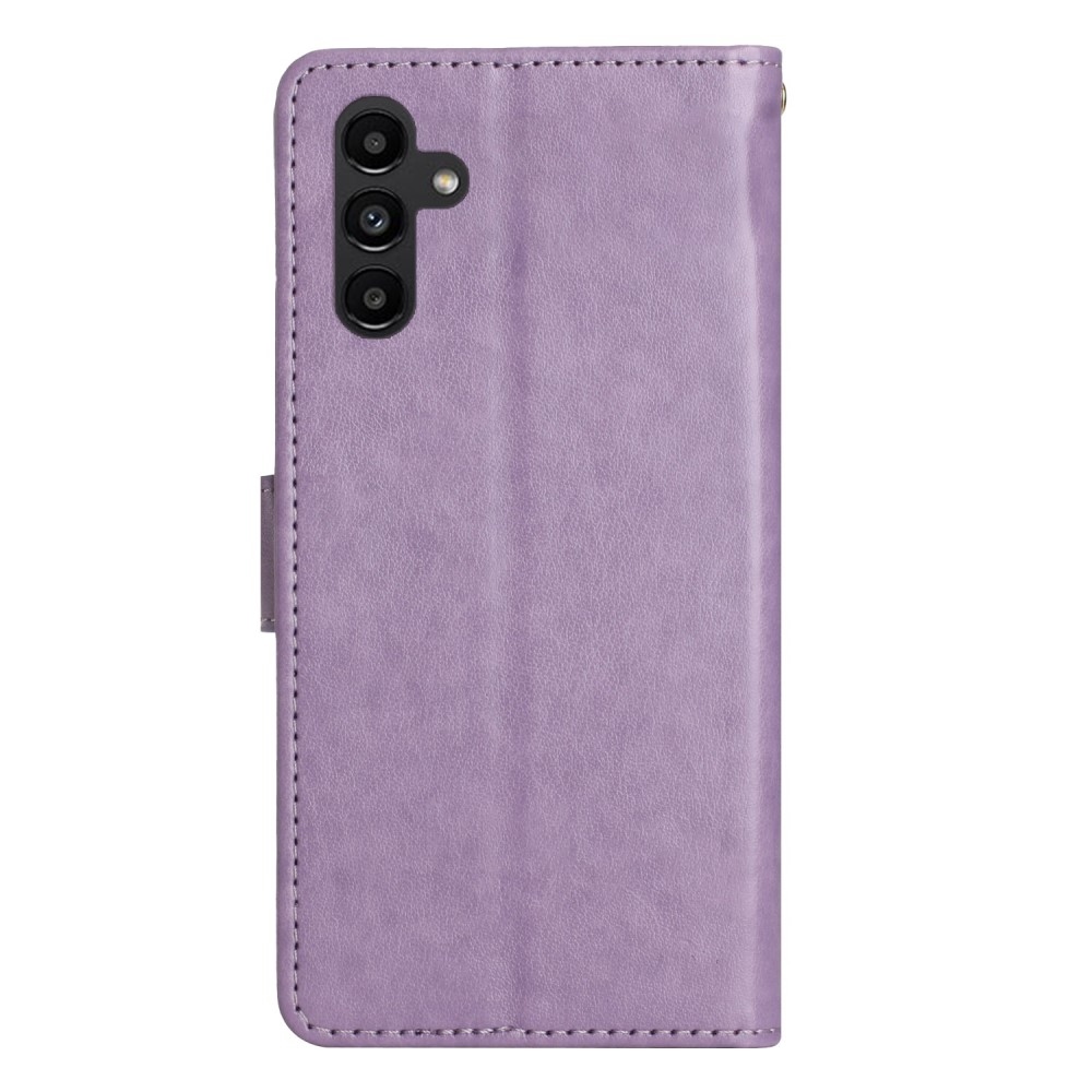 Flowers knížkové pouzdro na Samsung Galaxy A05s - světlefialové