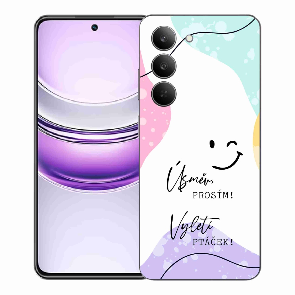 Gelový kryt mmCase na Realme 14x 5G - vtipný text 4 bílé pozadí