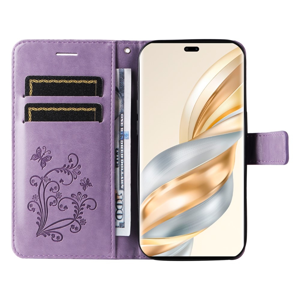 Big Butterfly knížkové pouzdro na Honor Magic 7 Lite 5G - fialové