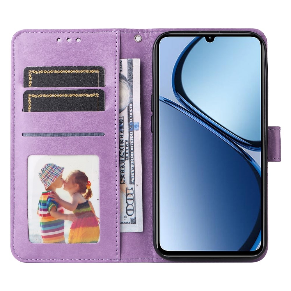 Sunflower knížkové pouzdro na Realme Note 60 - fialové