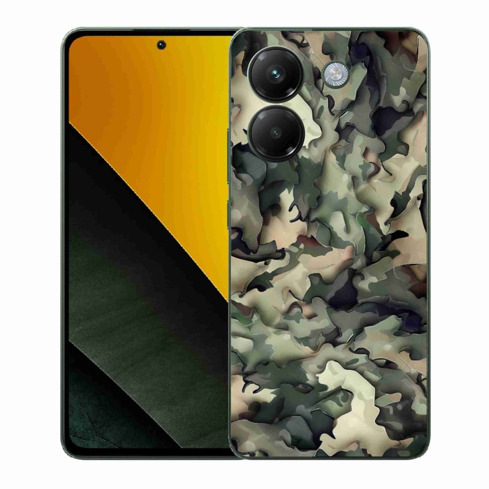 Gelový kryt mmCase na Xiaomi Poco M7 Pro 5G - maskáčový vzor 9