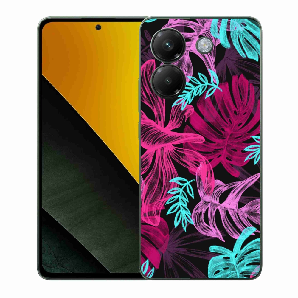 Gelový kryt mmCase na Xiaomi Poco M7 Pro 5G - květiny 1