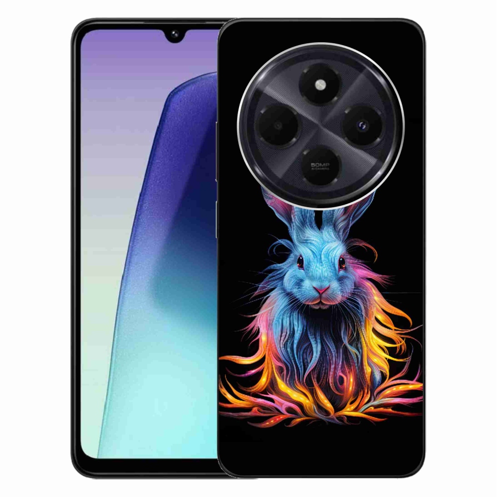 Gelový kryt mmCase na Xiaomi Redmi 14C/Poco C75 - abstraktní zajíc