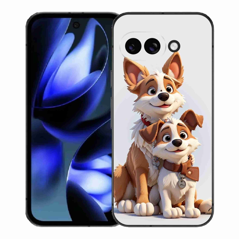 Gelový kryt mmCase na Google Pixel 9a - kreslení psi