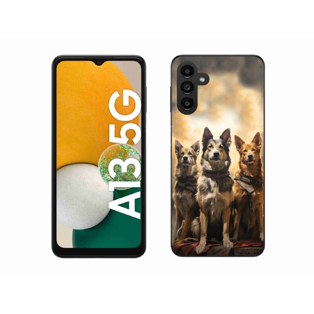 Gelový kryt mmCase na Samsung Galaxy A13 5G - tři psi