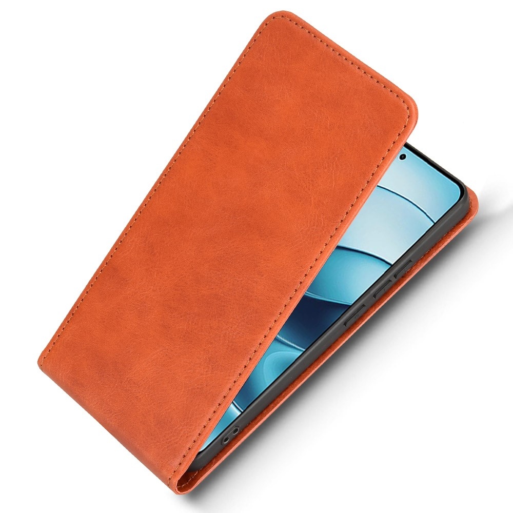 Vert flipové pouzdro na Xiaomi Redmi Note 14 5G - oranžové