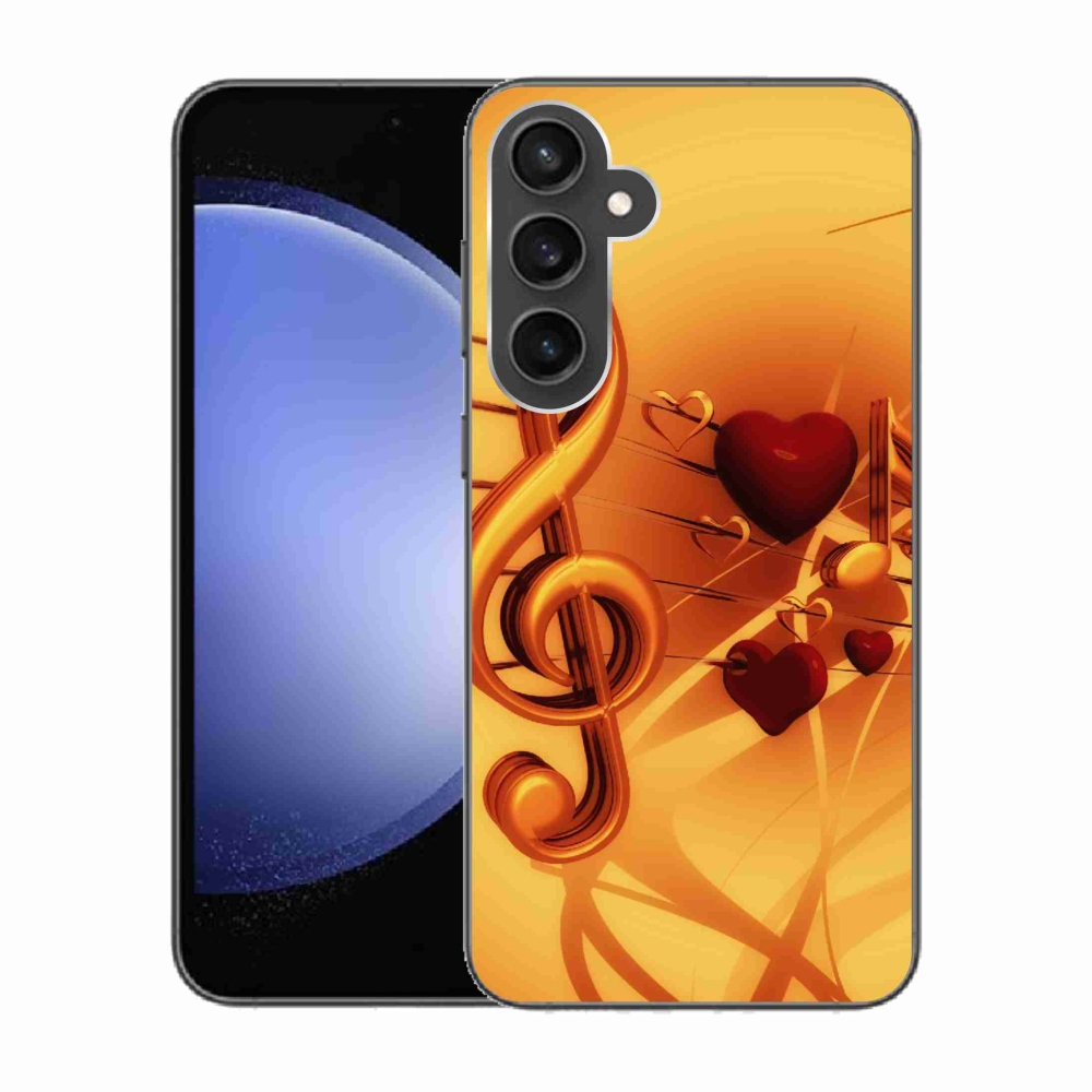 Gelový kryt mmCase na Samsung Galaxy S23 FE - noty