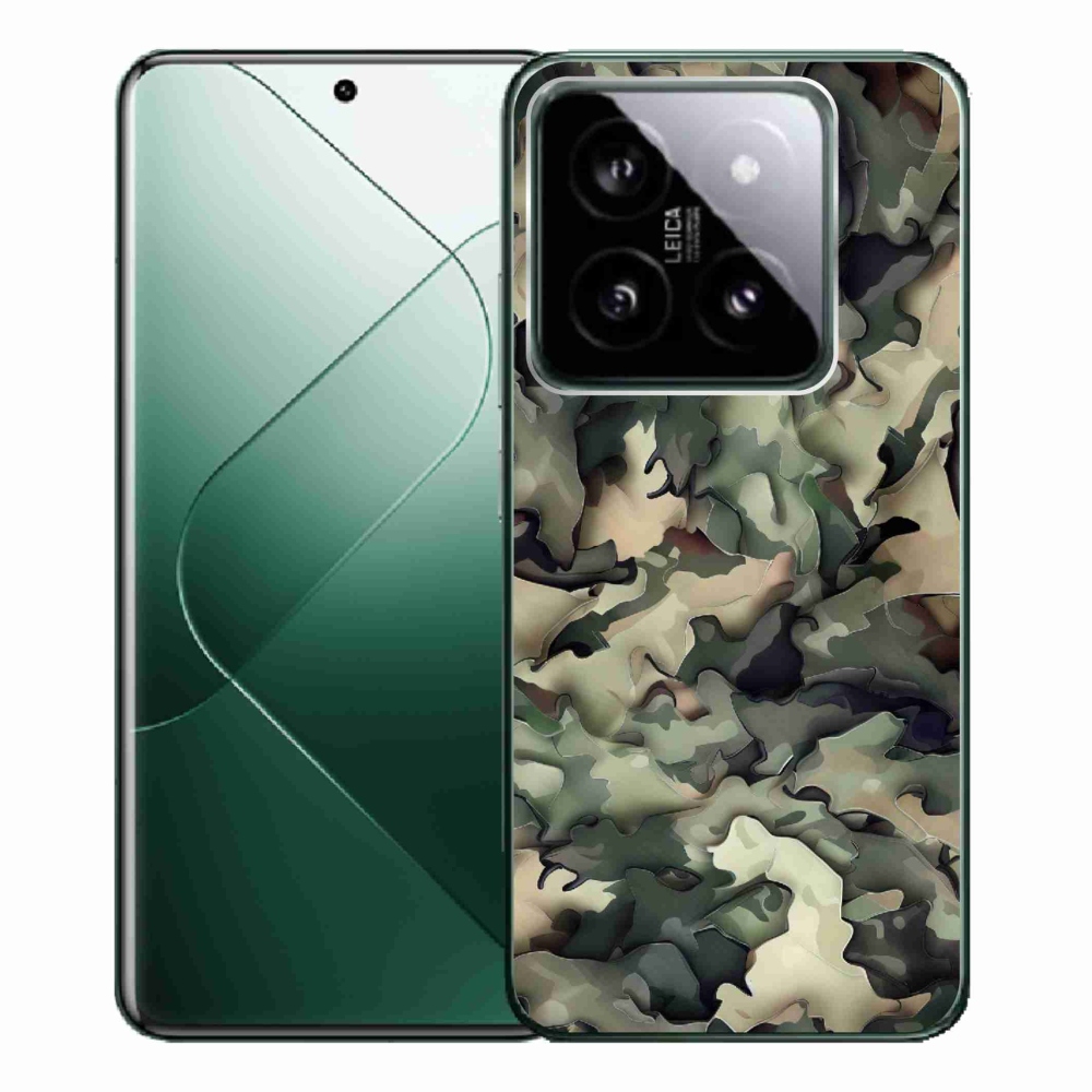 Gelový kryt mmCase na Xiaomi 14 Pro - maskáčový vzor 9