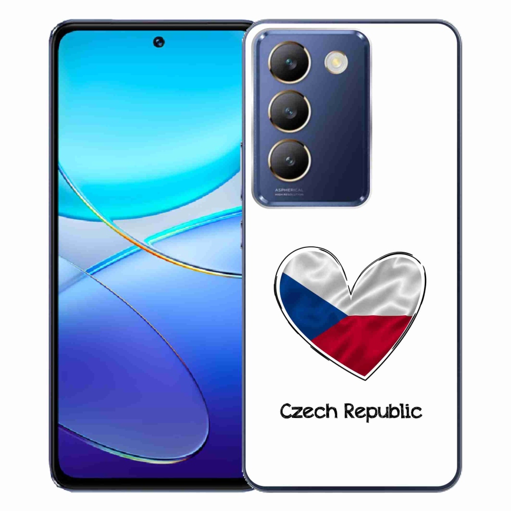 Gelový kryt mmCase na Vivo V40 SE 4G/5G - vlajka srdce bílé pozadí