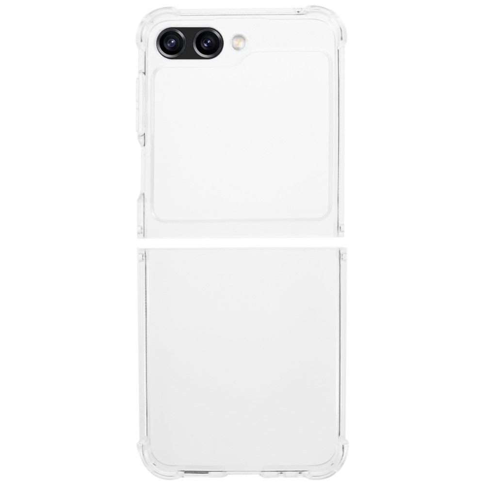 Průhledný gelový obal se zesílenými rohy na Samsung Galaxy Z Flip5 5G - průhledný