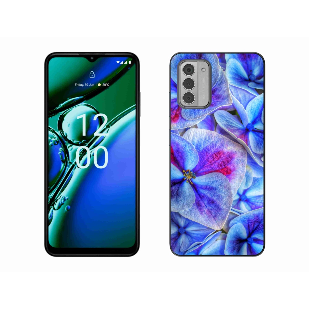 Gelový kryt mmCase na Nokia G42 - modré květy 1