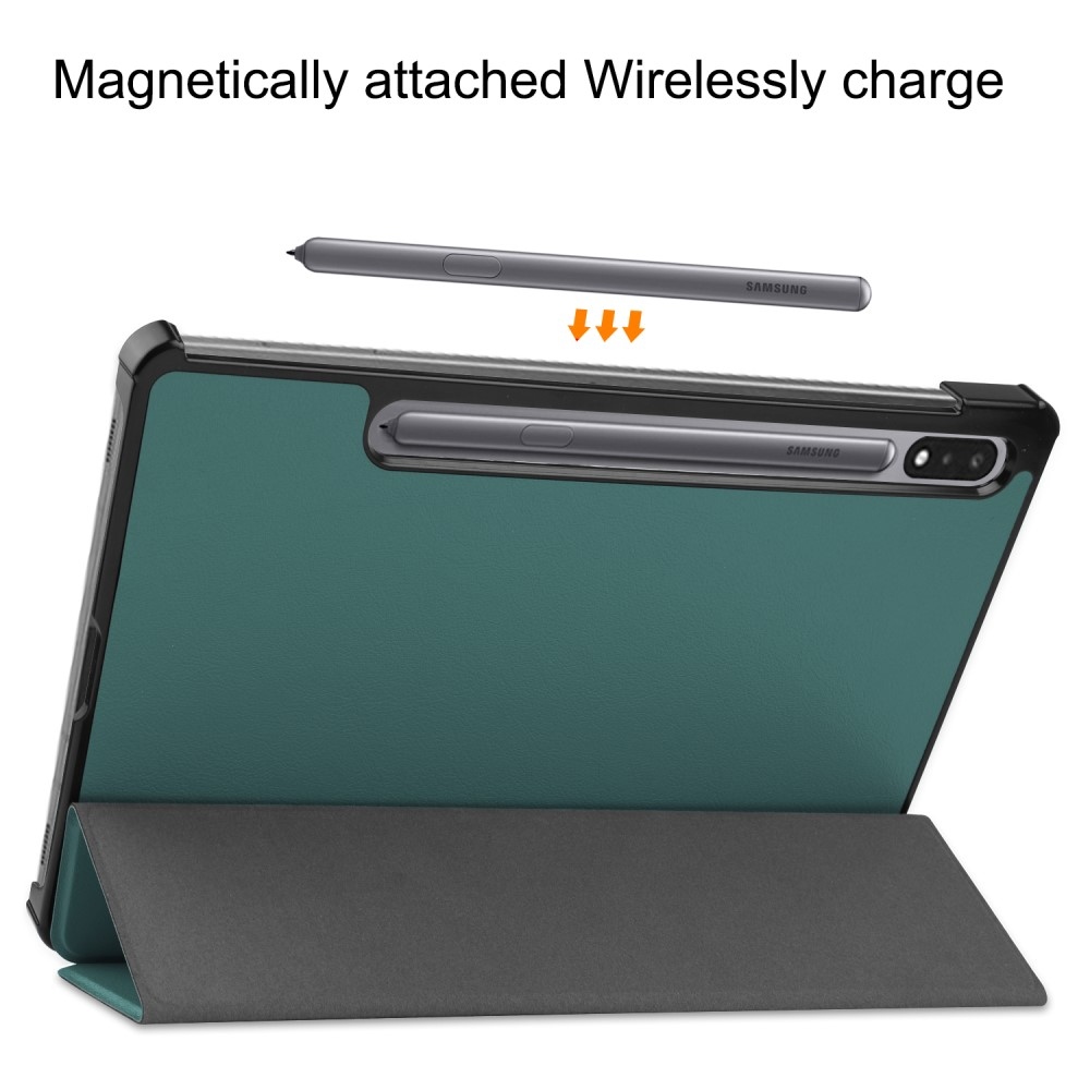 Case chytré zavírací pouzdro na Samsung Galaxy Tab S9+/Tab S10+ - zelené