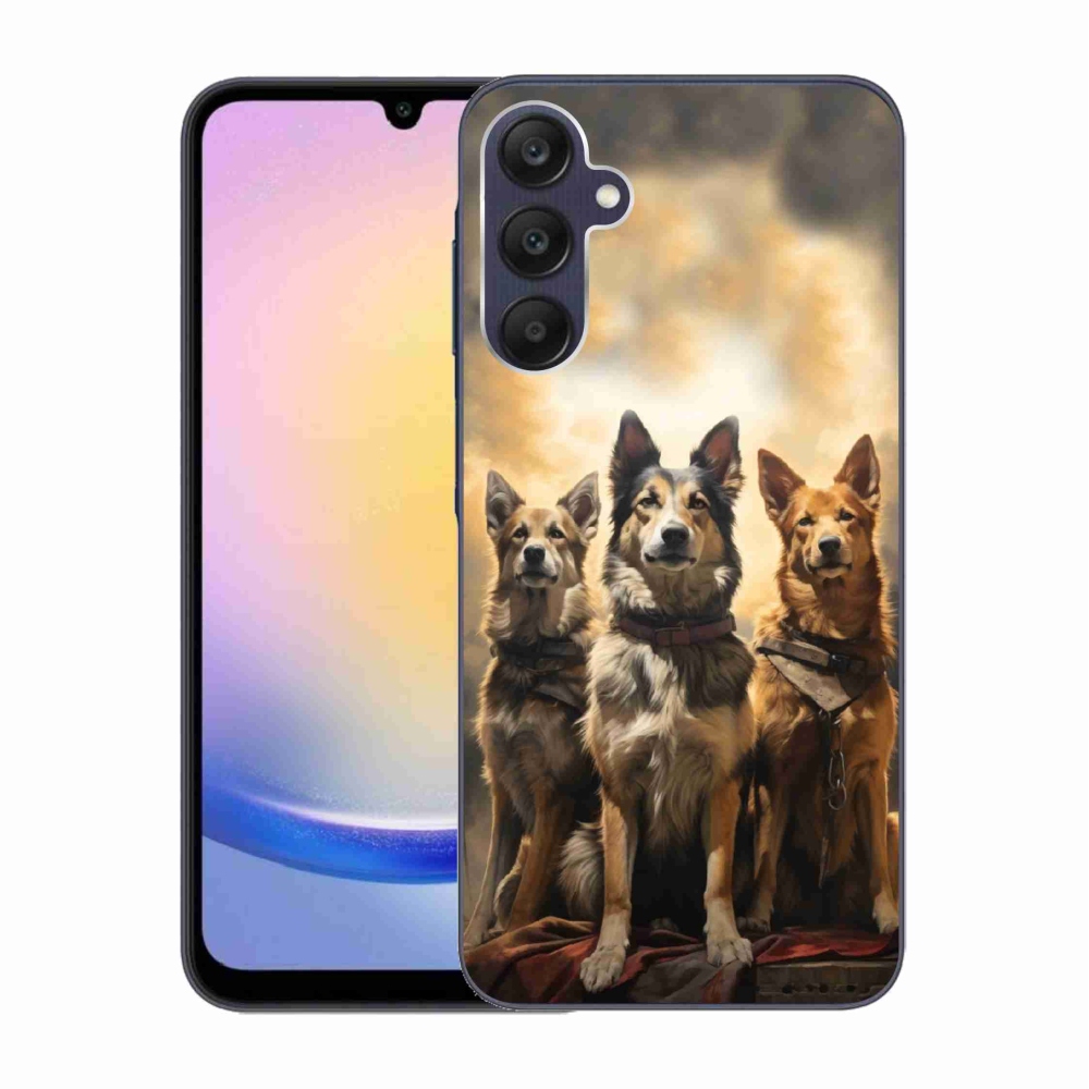Gelový kryt mmCase na Samsung Galaxy A25 5G - tři psi