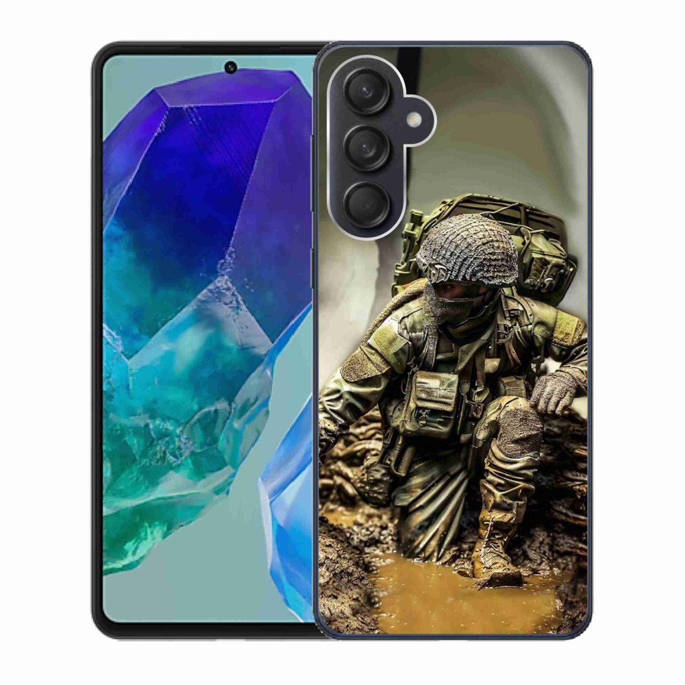 Gelový kryt mmCase na Samsung Galaxy M55 5G - voják