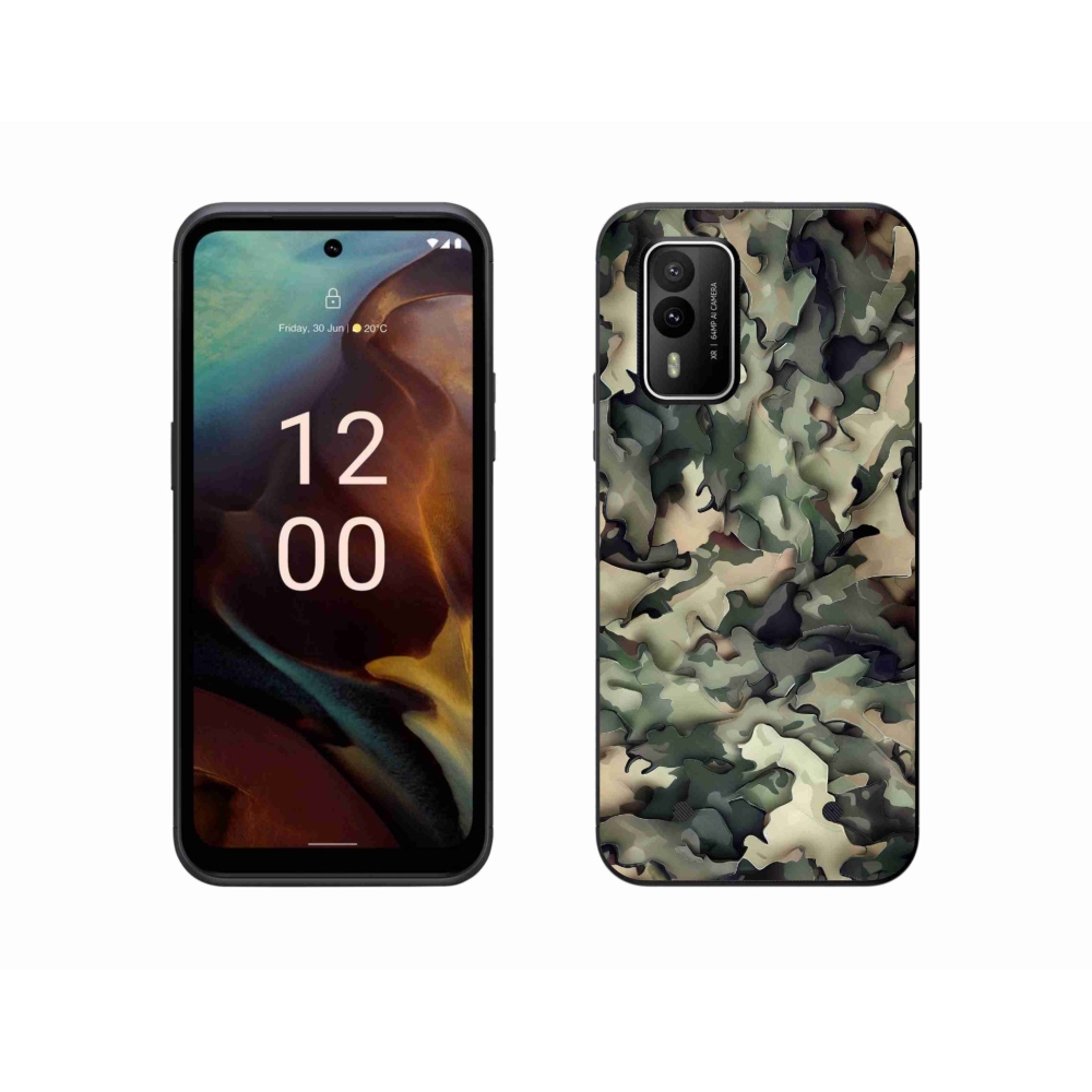 Gelový kryt mmCase na Nokia XR21 - maskáčový vzor 9