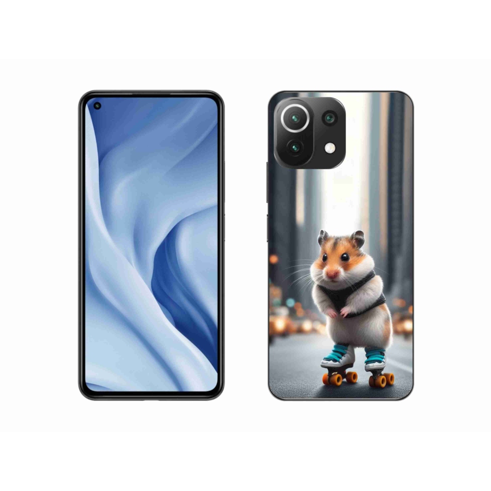 Gelový kryt mmCase na Xiaomi Mi 11 Lite 4G/5G - křeček na bruslích