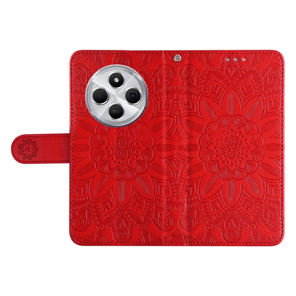 Sunflower knížkové pouzdro na Xiaomi Redmi 14C/Poco C75 - červené