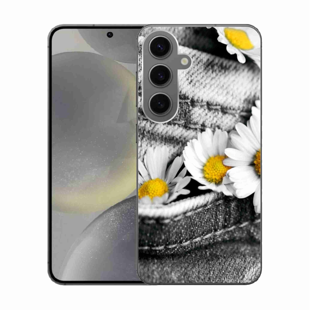 Gelový obal mmCase na Samsung Galaxy S24 - kopretiny