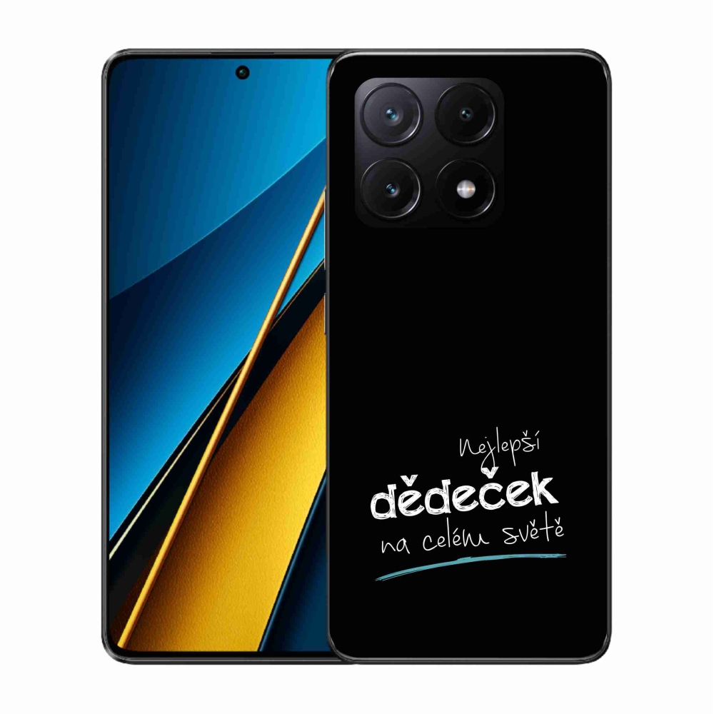 Gelový kryt mmCase na Xiaomi Poco X6 Pro 5G - nejlepší dědeček 3 černé pozadí