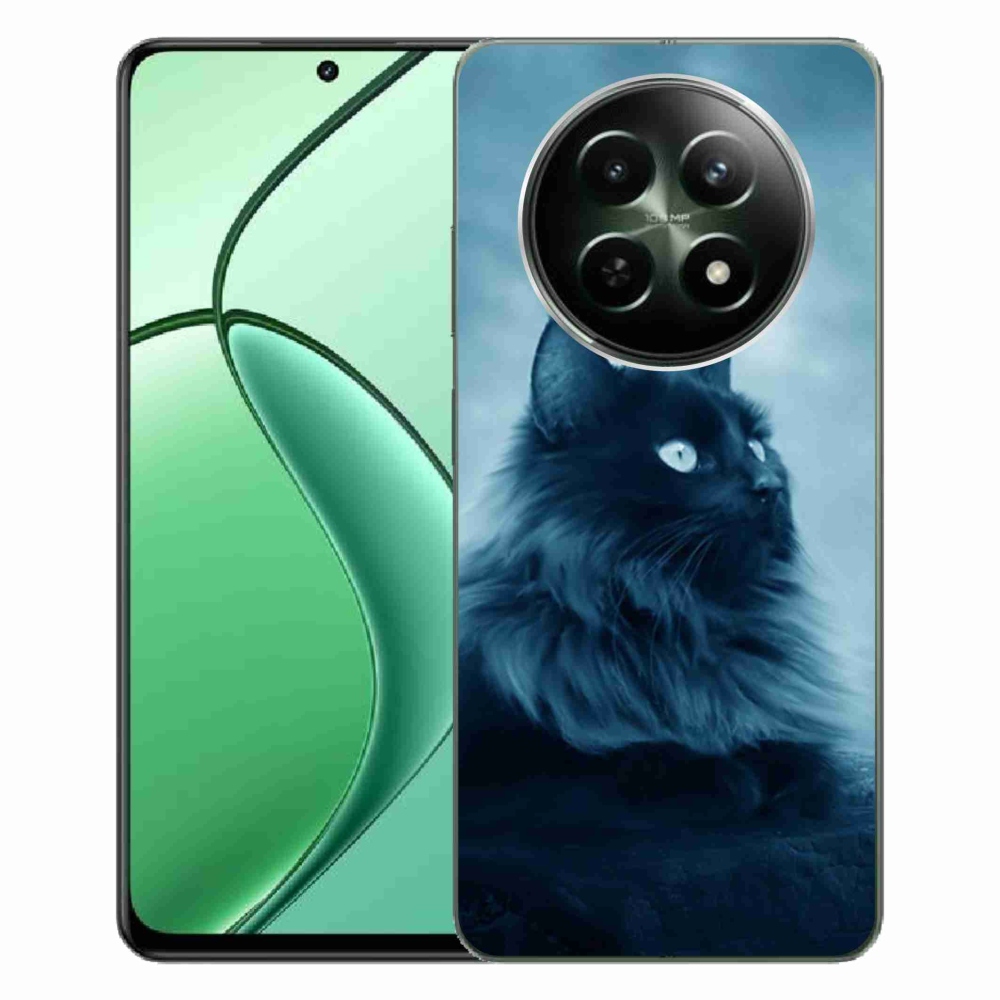 Gelový obal mmCase na Realme 12 5G/12x 5G - černá kočka 1
