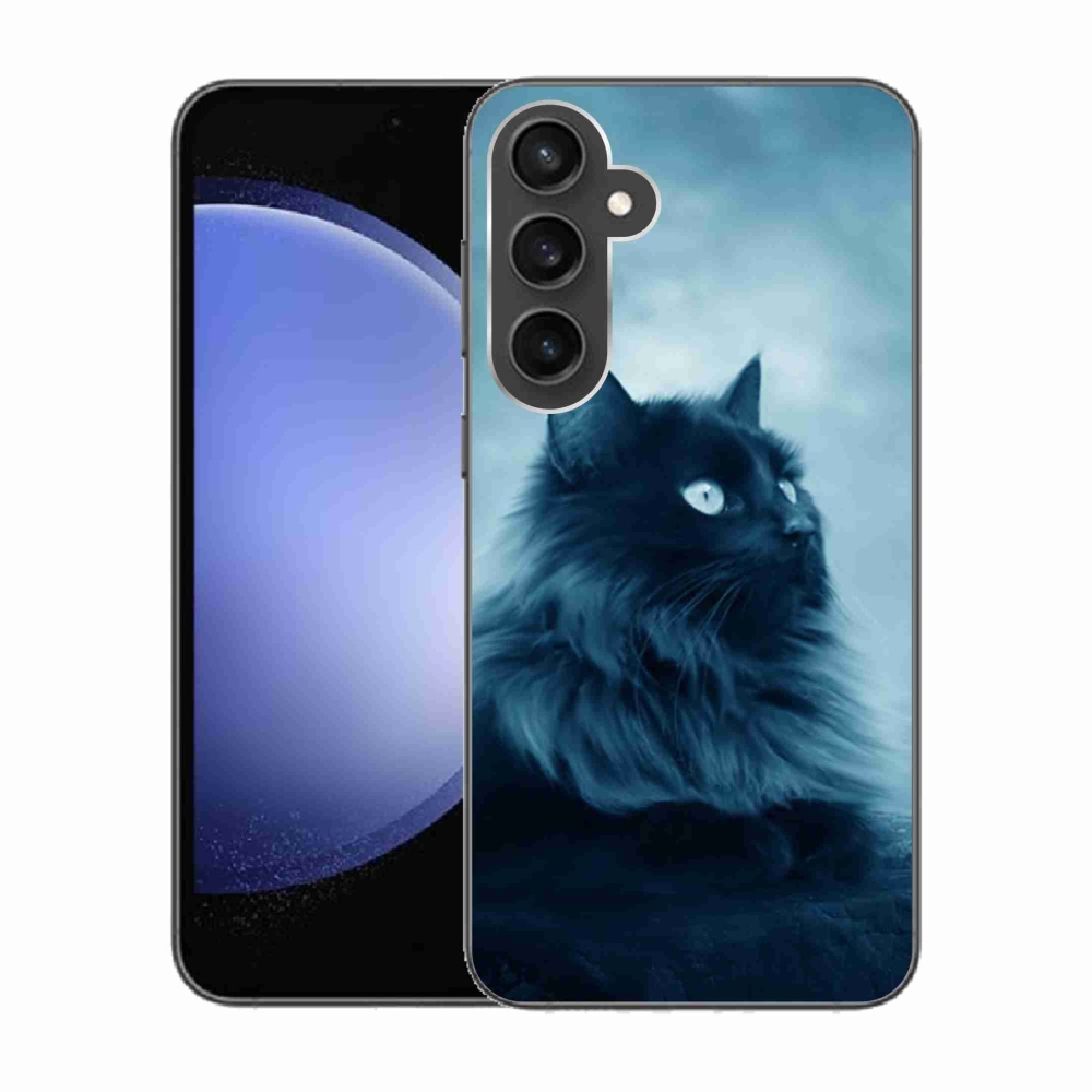 Gelový obal mmCase na Samsung Galaxy S23 FE - černá kočka 1