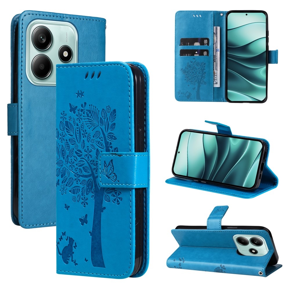 Trees knížkové pouzdro na Xiaomi Redmi Note 14 5G - modré