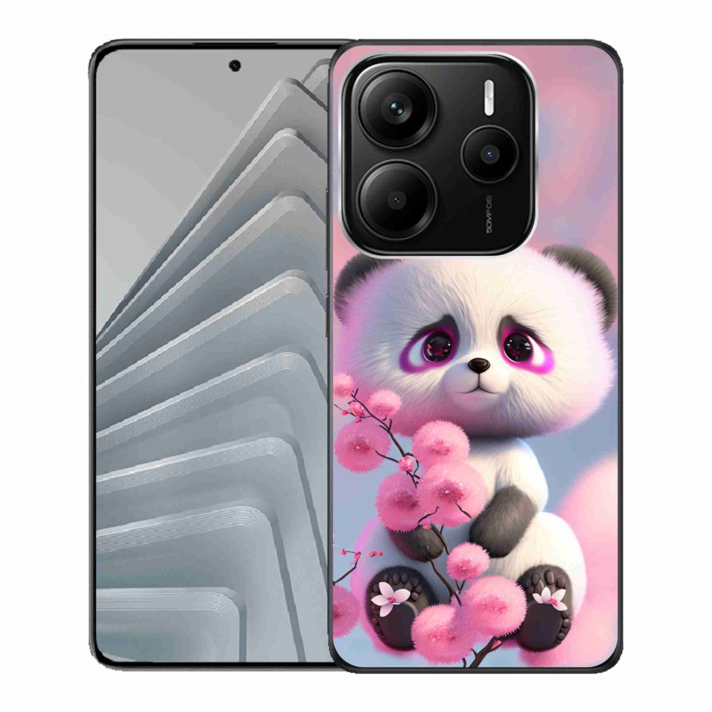 Gelový kryt mmCase na Xiaomi Redmi Note 14 5G - roztomilá panda 1