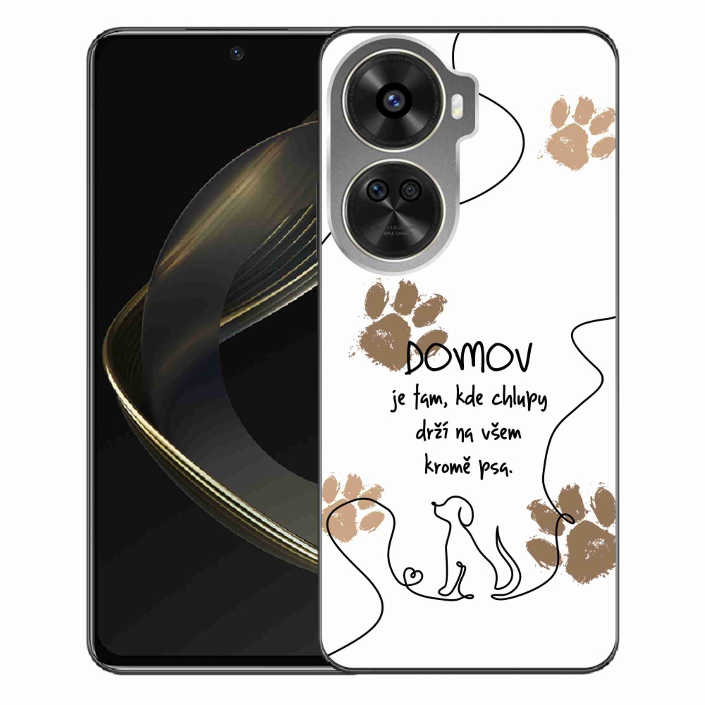 Gelový kryt mmCase na Huawei Nova 12 SE - psí motiv bílé pozadí