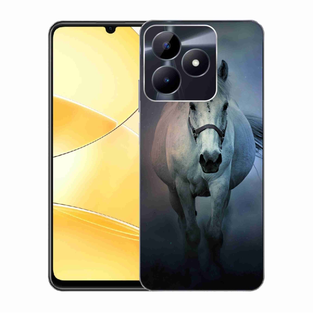 Gelový obal mmCase na Realme C51/C53 - běžící bílý kůň