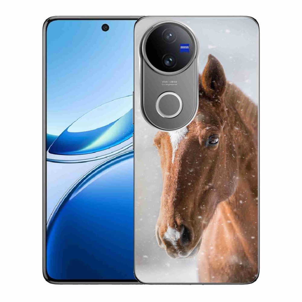 Gelový kryt mmCase na Vivo V50 5G - hnědý kůň 2