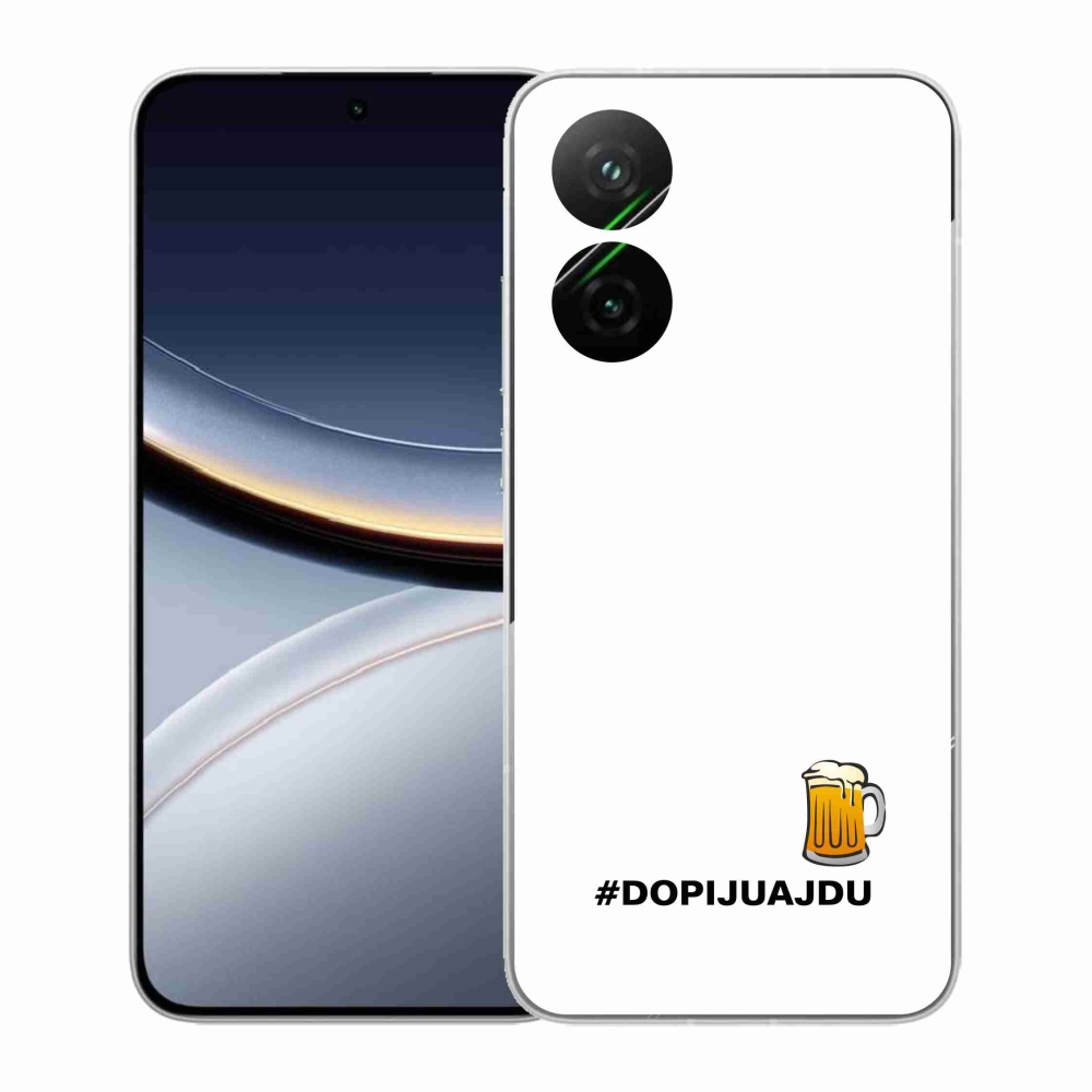 Gelový kryt mmCase na Xiaomi Poco F7 5G - pivní motiv 1 bílé pozadí