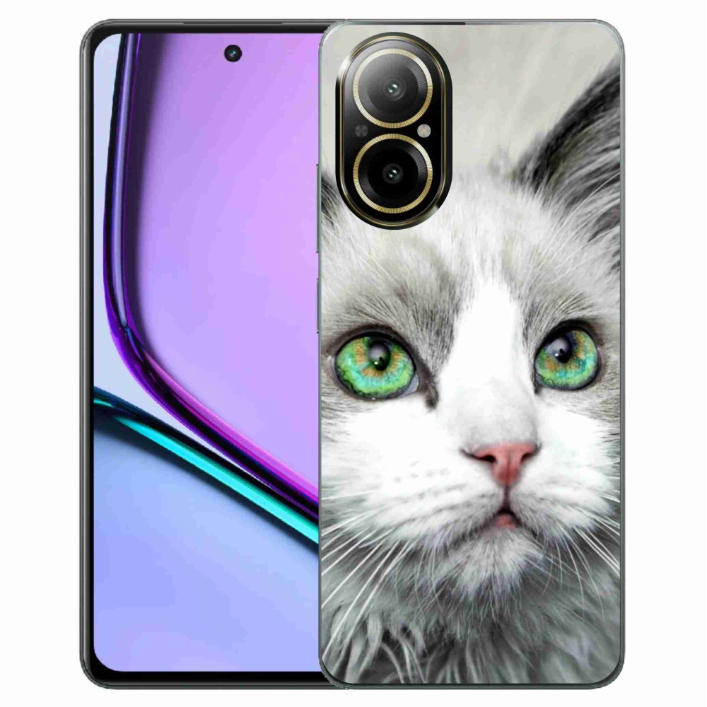 Gelový kryt mmCase na Realme C67 - kočičí pohled