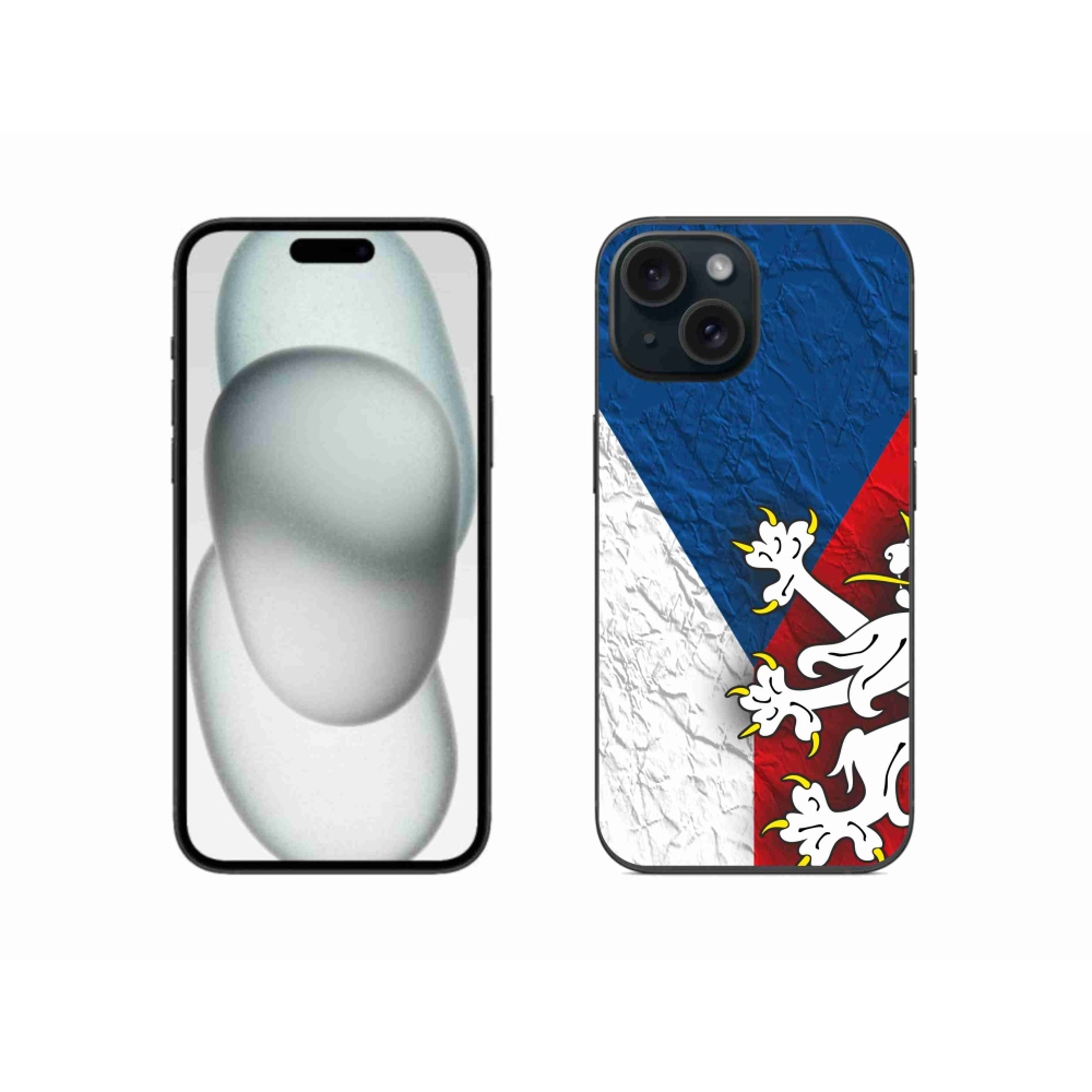 Gelový kryt mmCase na iPhone 15 - česká vlajka 1