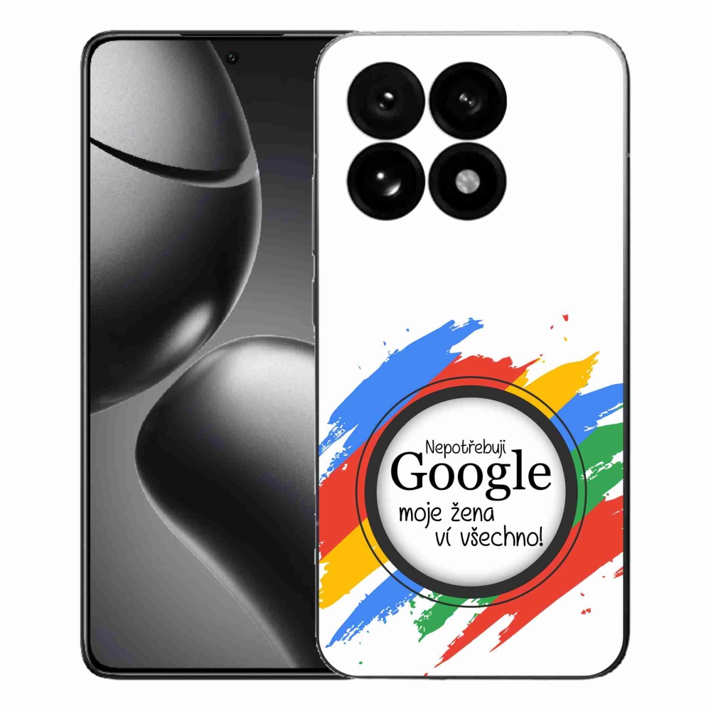 Gelový kryt mmCase na Xiaomi 15T - žena ví všechno bílé pozadí