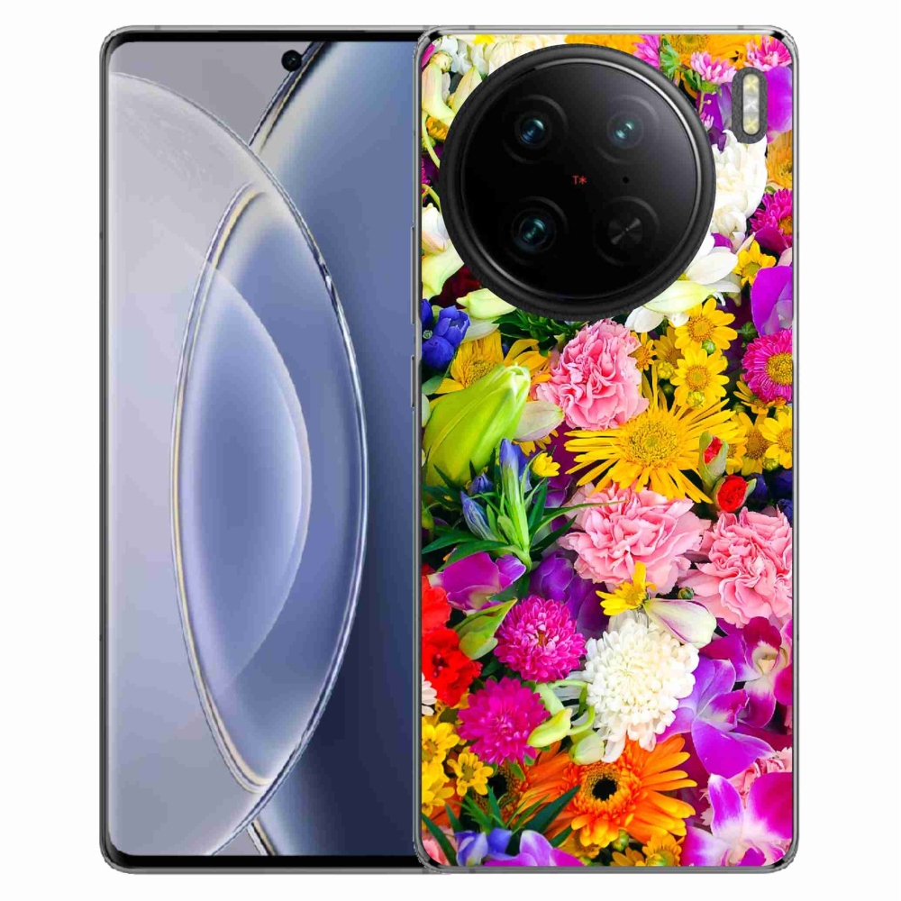 Gelový kryt mmCase na Vivo X90 Pro - květiny 12