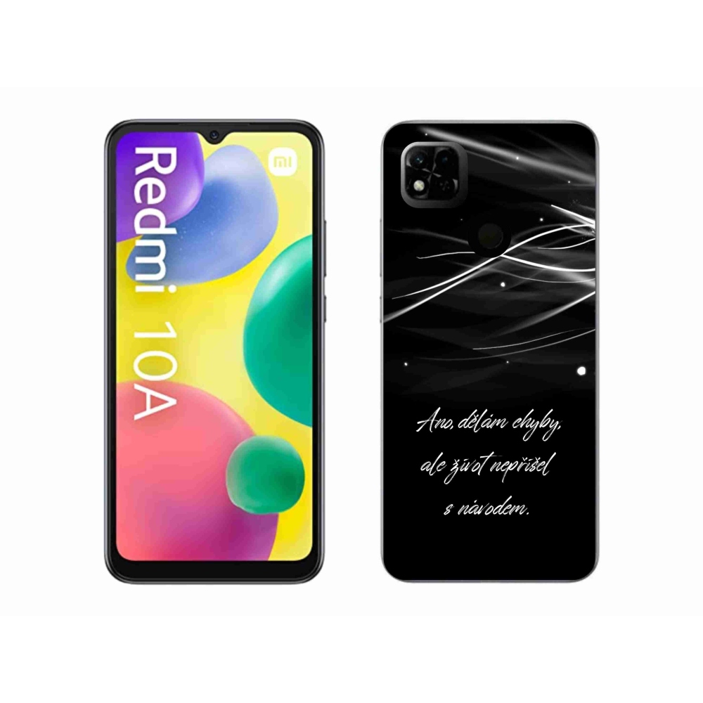 Gelový kryt mmCase na Xiaomi Redmi 10A - citát černé pozadí