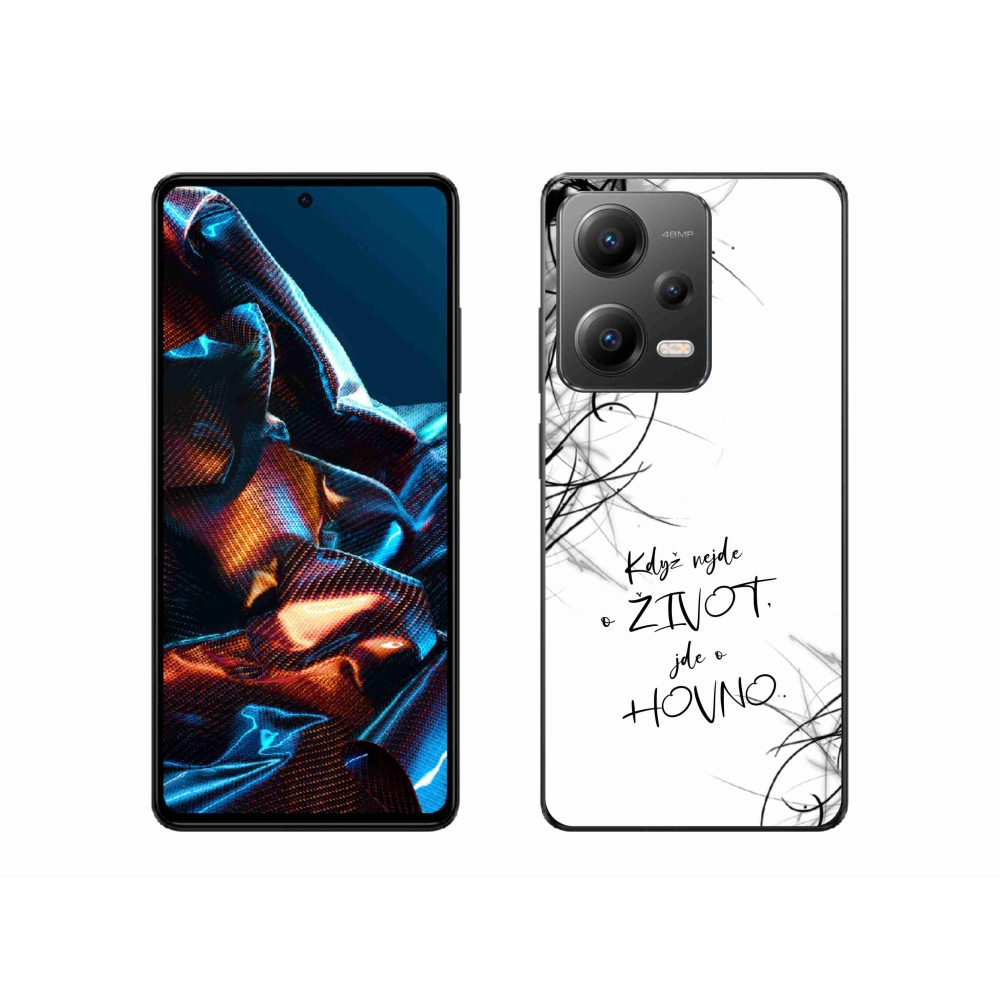 Gelový kryt mmCase na Xiaomi Redmi Note 12 Pro 5G - vtipný text 16 bílé pozadí