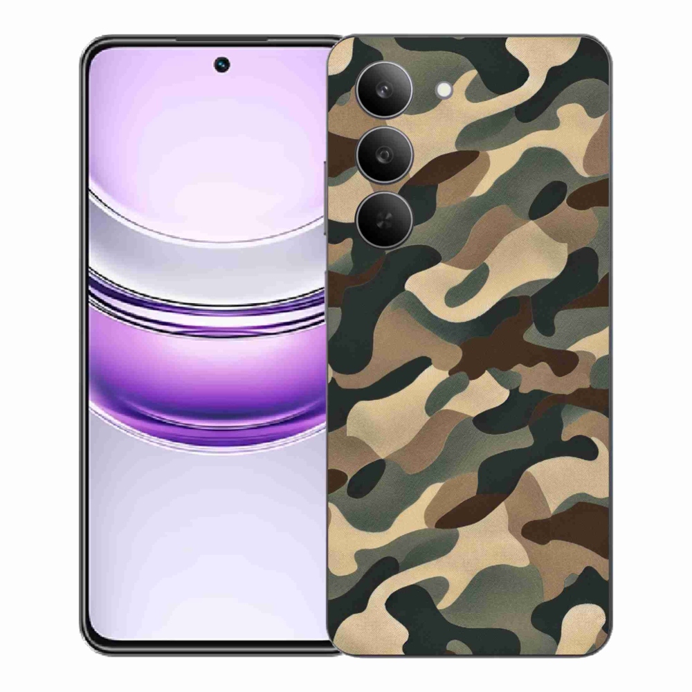 Gelový kryt mmCase na Realme 14x 5G - maskáčový vzor 11