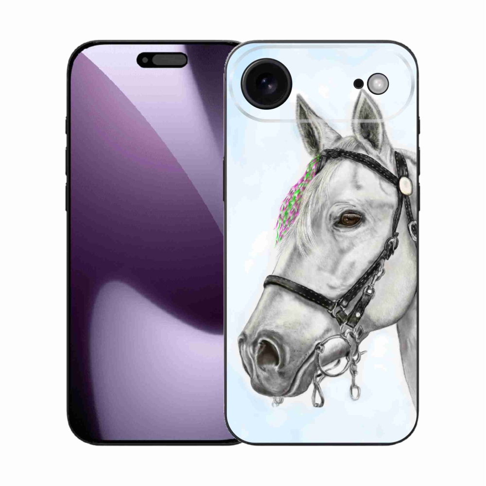 Gelový kryt mmCase na iPhone 17 Air - bílý kůň 1