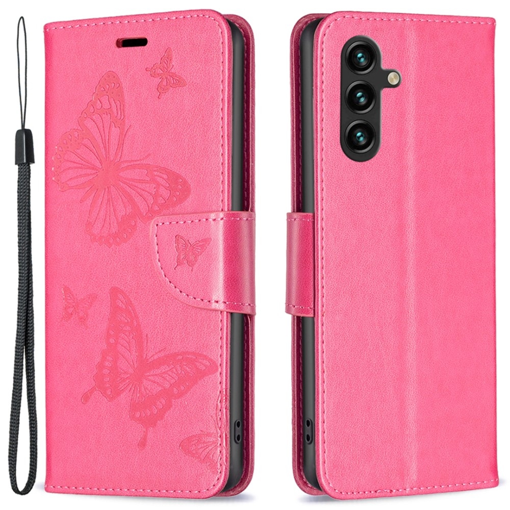 Butterfly knížkové pouzdro na Samsung Galaxy A15 4G/5G - rose