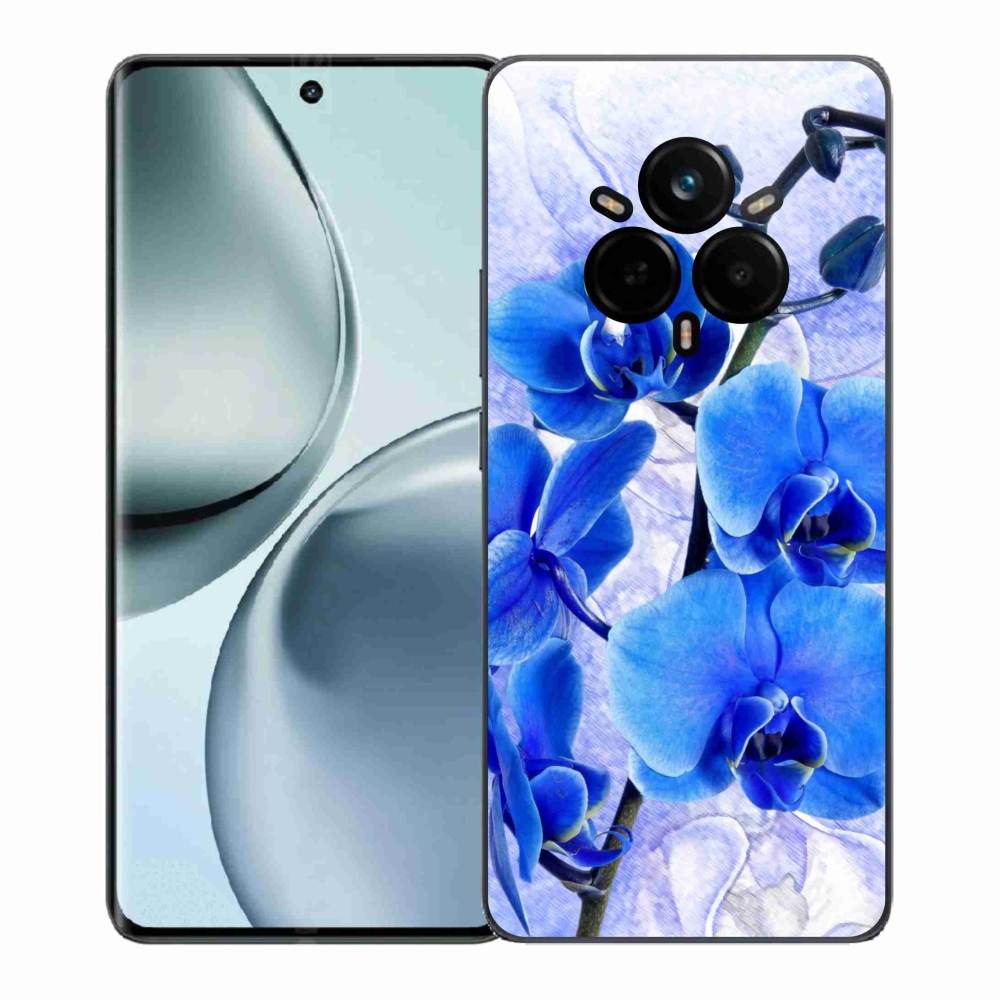 Gelový kryt mmCase na Realme 14 Pro+ 5G - modré květy